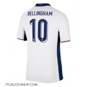 Inghilterra Jude Bellingham #10 Prima Maglia Europei 2024 Manica Corta